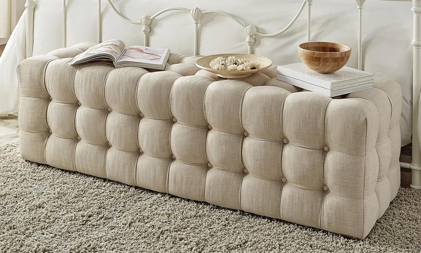 Square tufted ottoman store