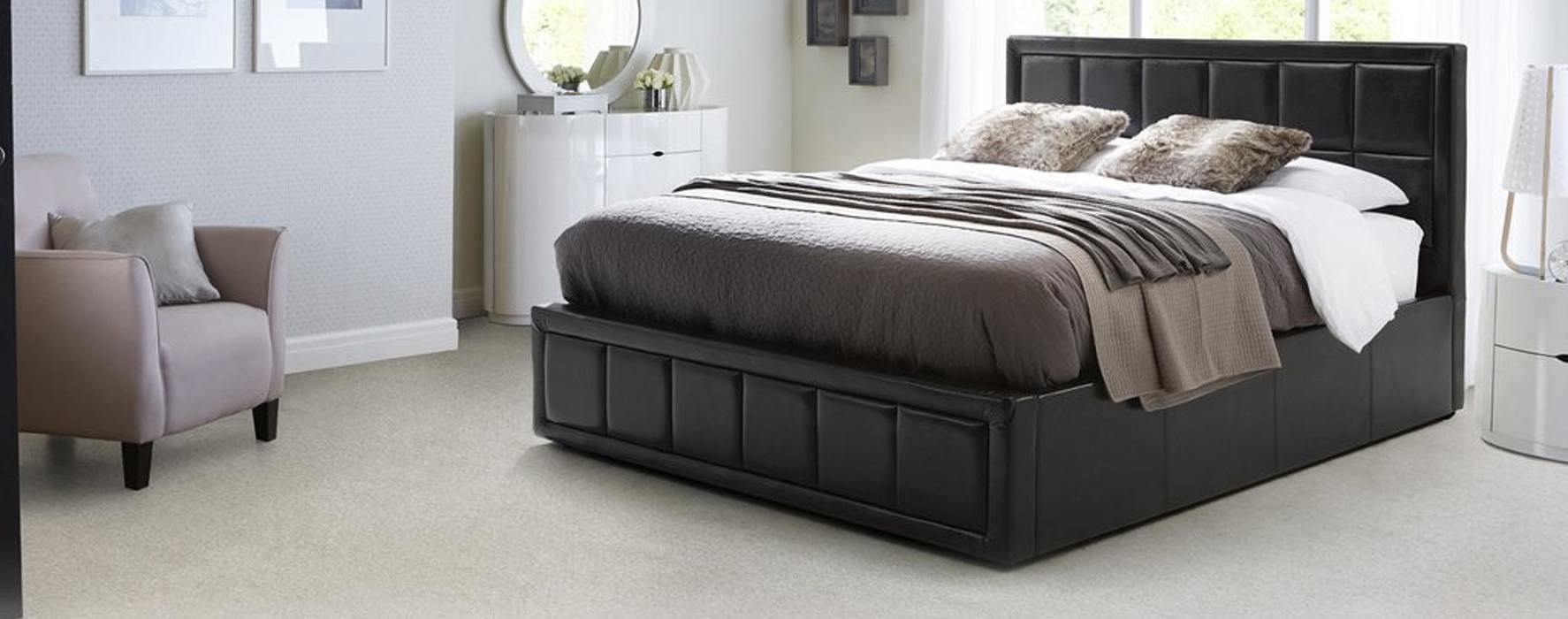 LARA DOUBLE STORAGE BED FRAME KING SIZE