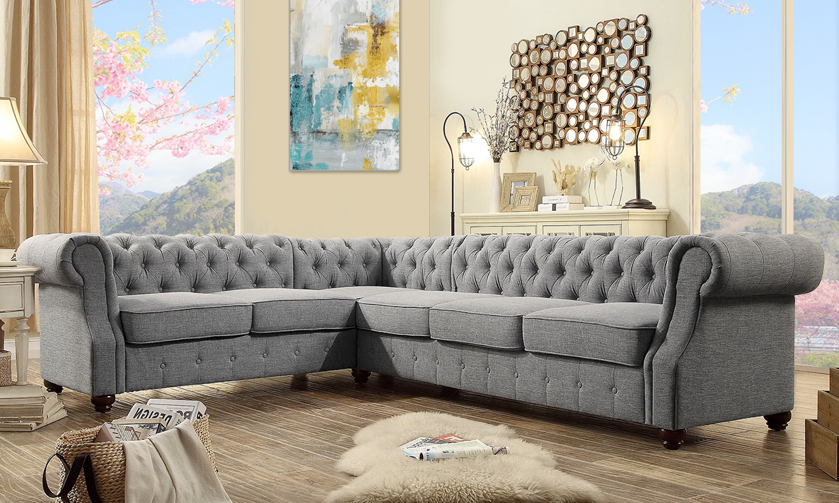 Olivia Tufted 6 seat Sectional Sofa from AED 4 099