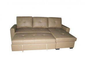 LIWA L Shape Beige Sofa Cum-- Bed