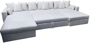 R2R FURNITURE U SHAPE LARGE SOFA CUM BED (355X160 CM)