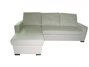 LIWA L shape Sofa cum Bed White