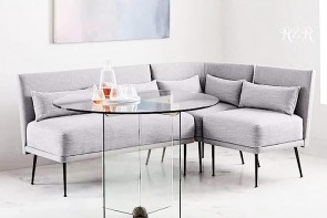 Medley tall upright L-Shape Designer Sofa (Both Sides Available)