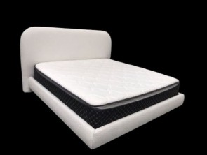 R2R FURNITURE SIMPLE BOUCLE SUPER KING SIZE BED 200X200 WITH PILLOWTOP MATTRESS