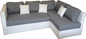 Corner Sofa bed with Storage ottoman Grey