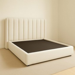 Modern Upholstered Bed with Storage, Channel design 180 x 200 cm