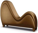 HOMEGENIE UPHOLSTERED S SHAPE SOFA BROWN LEATHER