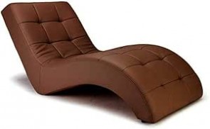HOMEGENIE ELEGANT S SHAPE RELAXATION LOUNGE DARK BROWN VELVET