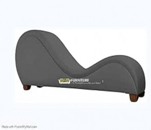 HOMEGENIE UPHOLSTERED S SHAPE SOFA GREY LEATHER