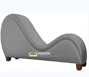 HOMEGENIE UPHOLSTERED S SHAPE SOFA GREYISH LEATHER