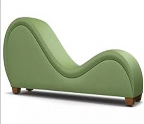 HOMEGENIE UPHOLSTERED S SHAPE SOFA MINT GREEN LEATHER